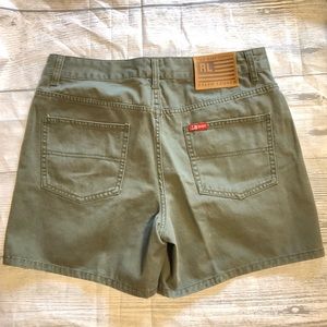 Vintage Y2K Ralph Lauren Olive Green Shorts Mid Length Sz 8 Casual Simple Preppy
